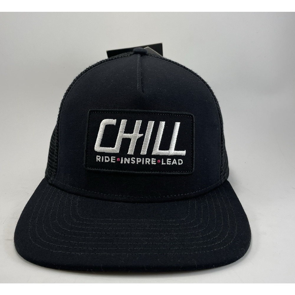 Burton Chill Trucker Hat Black Snapback Mesh Cap Ride Inspire Lead NWT